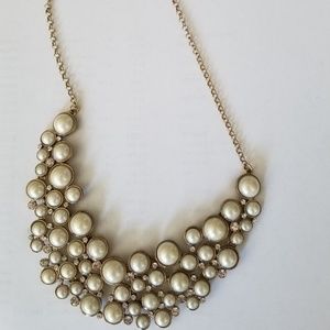Sugarfix faux pearl and crystal statement necklace